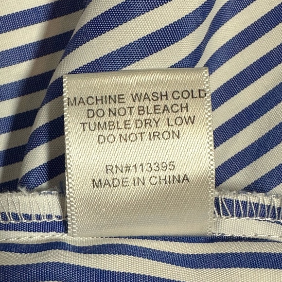 The Room Navy and White Striped Button Down Shirt Dress - Picture 7 of 7